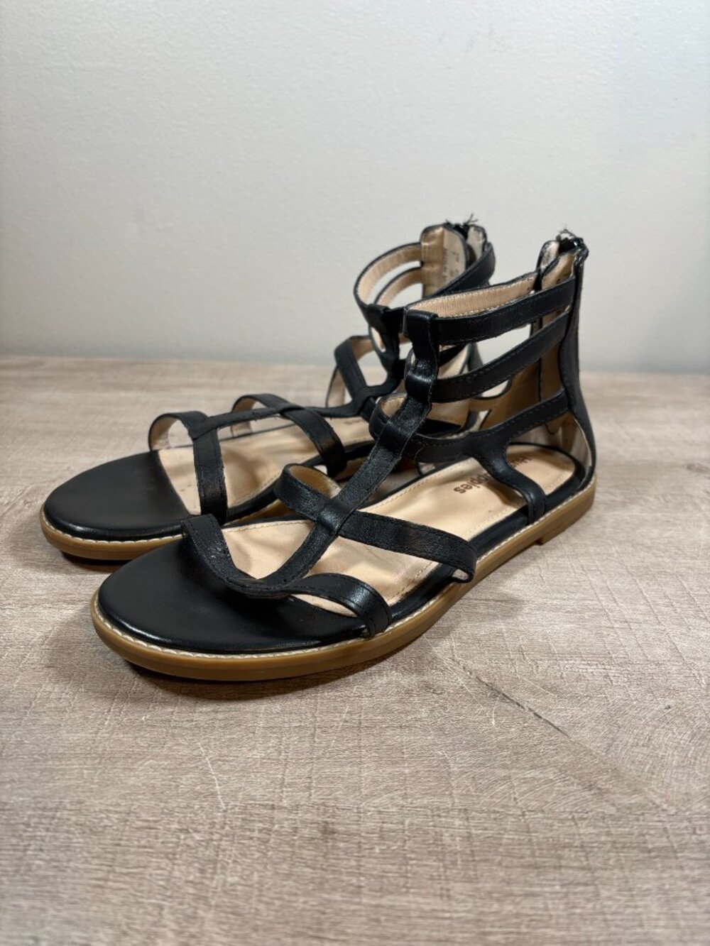 Hush Puppies Abney Chrissie Black Gladiator Sandals